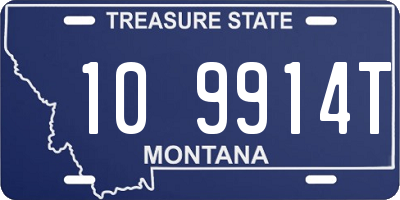 MT license plate 109914T