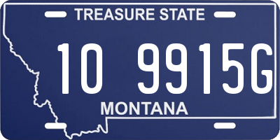 MT license plate 109915G