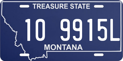 MT license plate 109915L