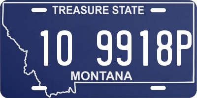 MT license plate 109918P