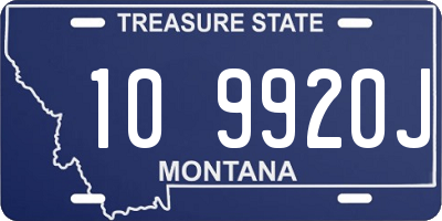 MT license plate 109920J