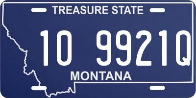 MT license plate 109921Q