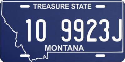 MT license plate 109923J