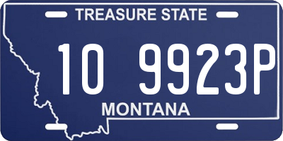 MT license plate 109923P