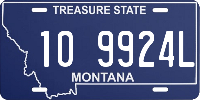 MT license plate 109924L