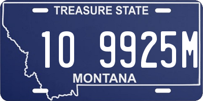 MT license plate 109925M