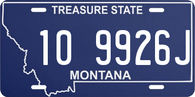 MT license plate 109926J