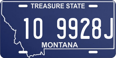 MT license plate 109928J