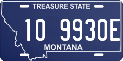 MT license plate 109930E