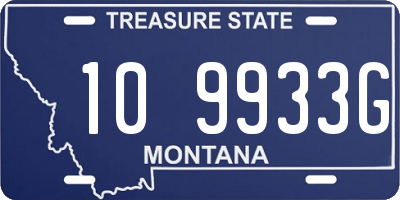 MT license plate 109933G