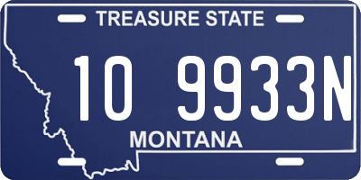 MT license plate 109933N