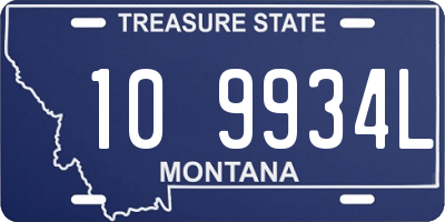 MT license plate 109934L