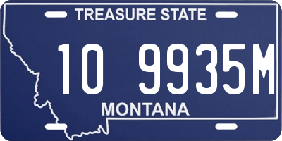 MT license plate 109935M