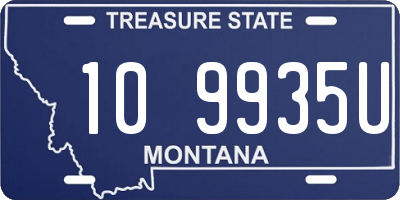 MT license plate 109935U