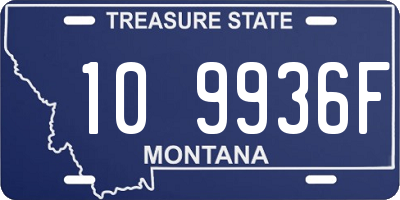 MT license plate 109936F