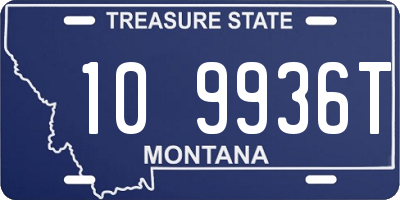 MT license plate 109936T