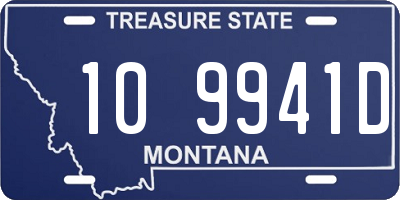 MT license plate 109941D