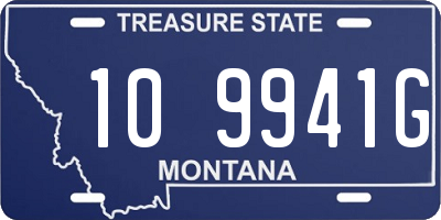 MT license plate 109941G