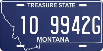 MT license plate 109942G