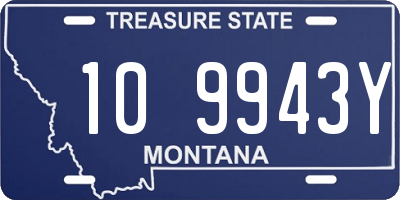 MT license plate 109943Y