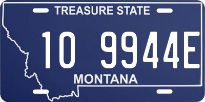 MT license plate 109944E