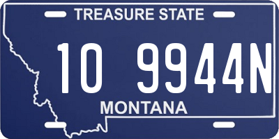 MT license plate 109944N