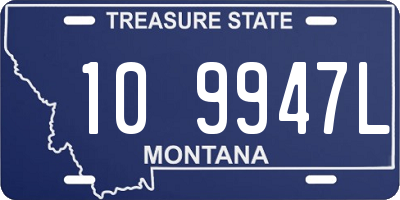 MT license plate 109947L