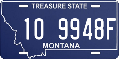 MT license plate 109948F