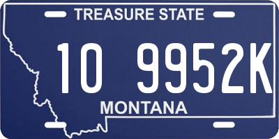 MT license plate 109952K