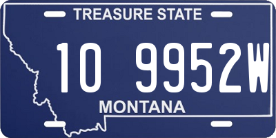 MT license plate 109952W