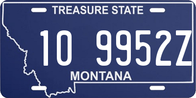 MT license plate 109952Z