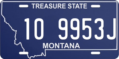 MT license plate 109953J