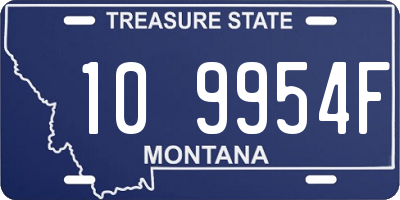 MT license plate 109954F