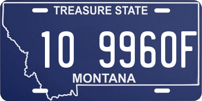 MT license plate 109960F