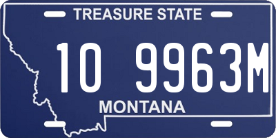 MT license plate 109963M