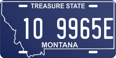 MT license plate 109965E