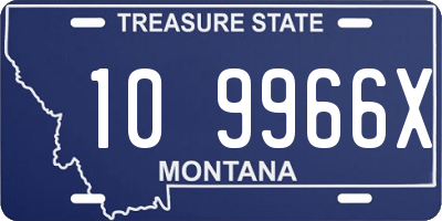 MT license plate 109966X