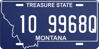 MT license plate 109968Q