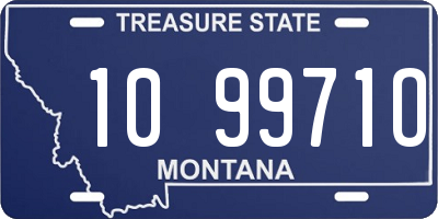 MT license plate 109971O