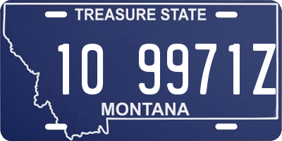 MT license plate 109971Z