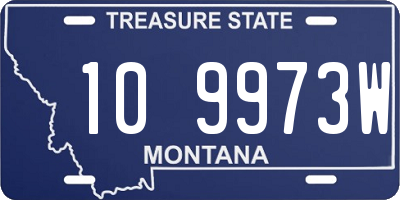 MT license plate 109973W