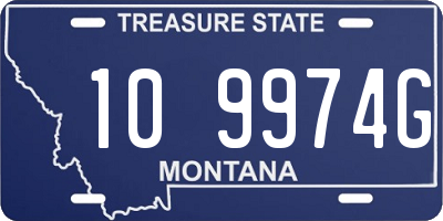 MT license plate 109974G