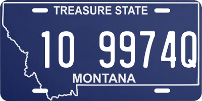 MT license plate 109974Q