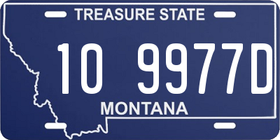 MT license plate 109977D