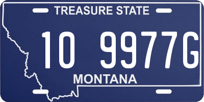 MT license plate 109977G