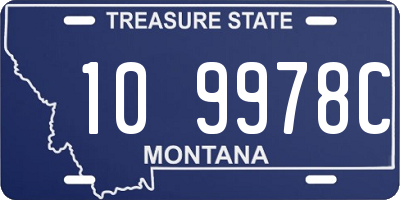 MT license plate 109978C