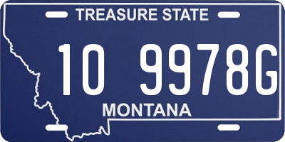 MT license plate 109978G