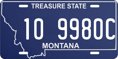 MT license plate 109980C