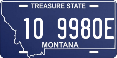 MT license plate 109980E