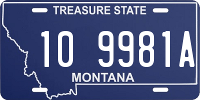 MT license plate 109981A